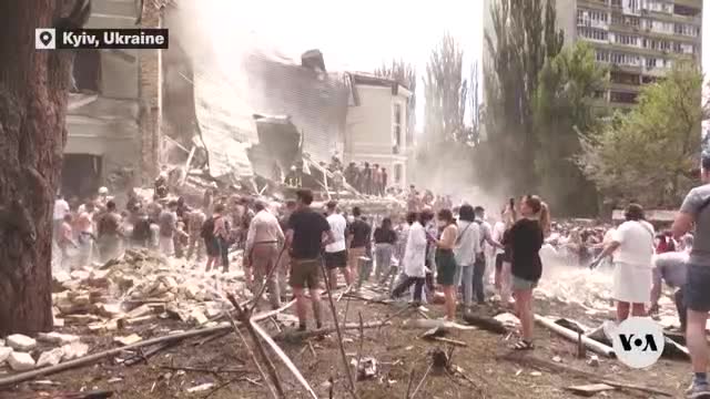 VOA 俄语新闻 · Russia hits children’s hospital in Kyiv, Ukraine d